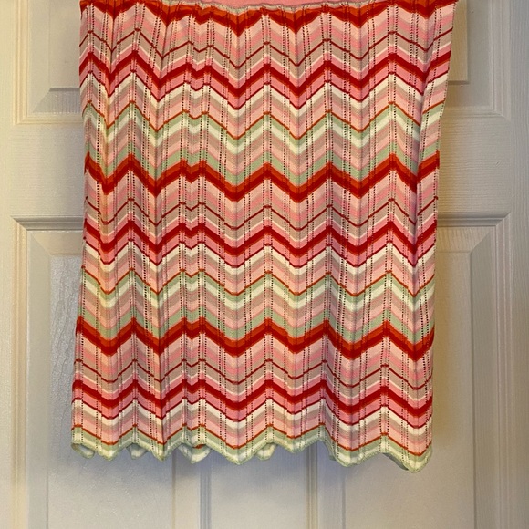 Torn by Ronny Kobo Knitted Pink Chevron Striped Tank Top Skirt Set - Picture 4 of 4